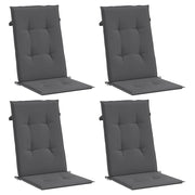 Vidaxl tuinstoelkussens rugleuning 4 st 120x50x3 cm stof antraciet - afbeelding 3