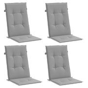 Vidaxl tuinstoelkussens 4 st hoge rug 120x50x3 cm stof grijs - afbeelding 3
