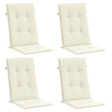 Vidaxl tuinstoelkussens 4 st hoge rug 120x50x2 cm stof crèmekleurig - afbeelding 3