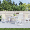 Vidaxl tuinstoelkussens 4 st hoge rug 120x50x2 cm stof crèmekleurig