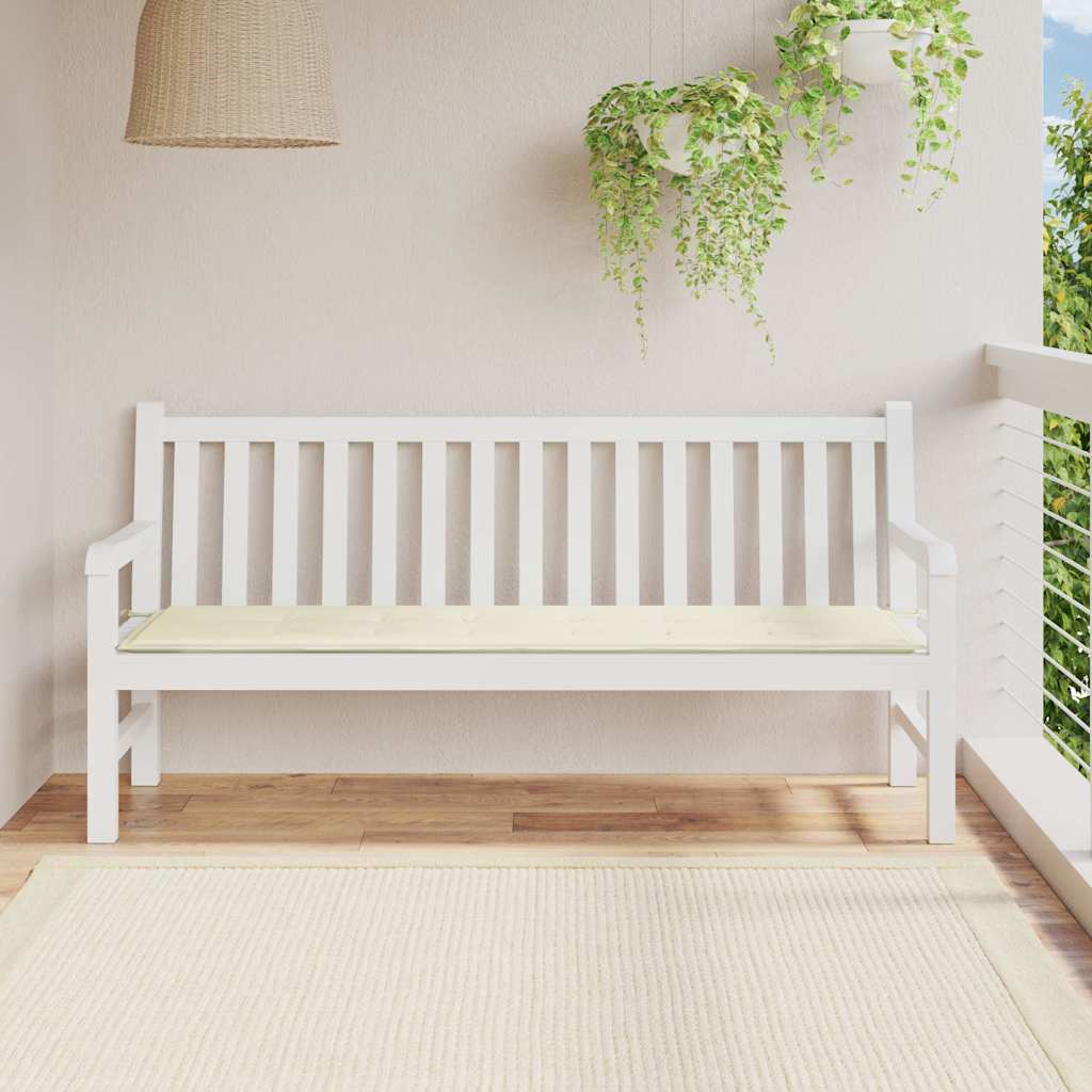 Vidaxl tuinbankkussen 180x50x3 cm oxford stof crèmekleurig