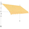 VidaXL Luifel handmatig uittrekbaar 300 cm oranje en witte strepen