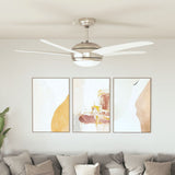 Vidaxl plafondventilator met lamp 128 cm wit - afbeelding 1