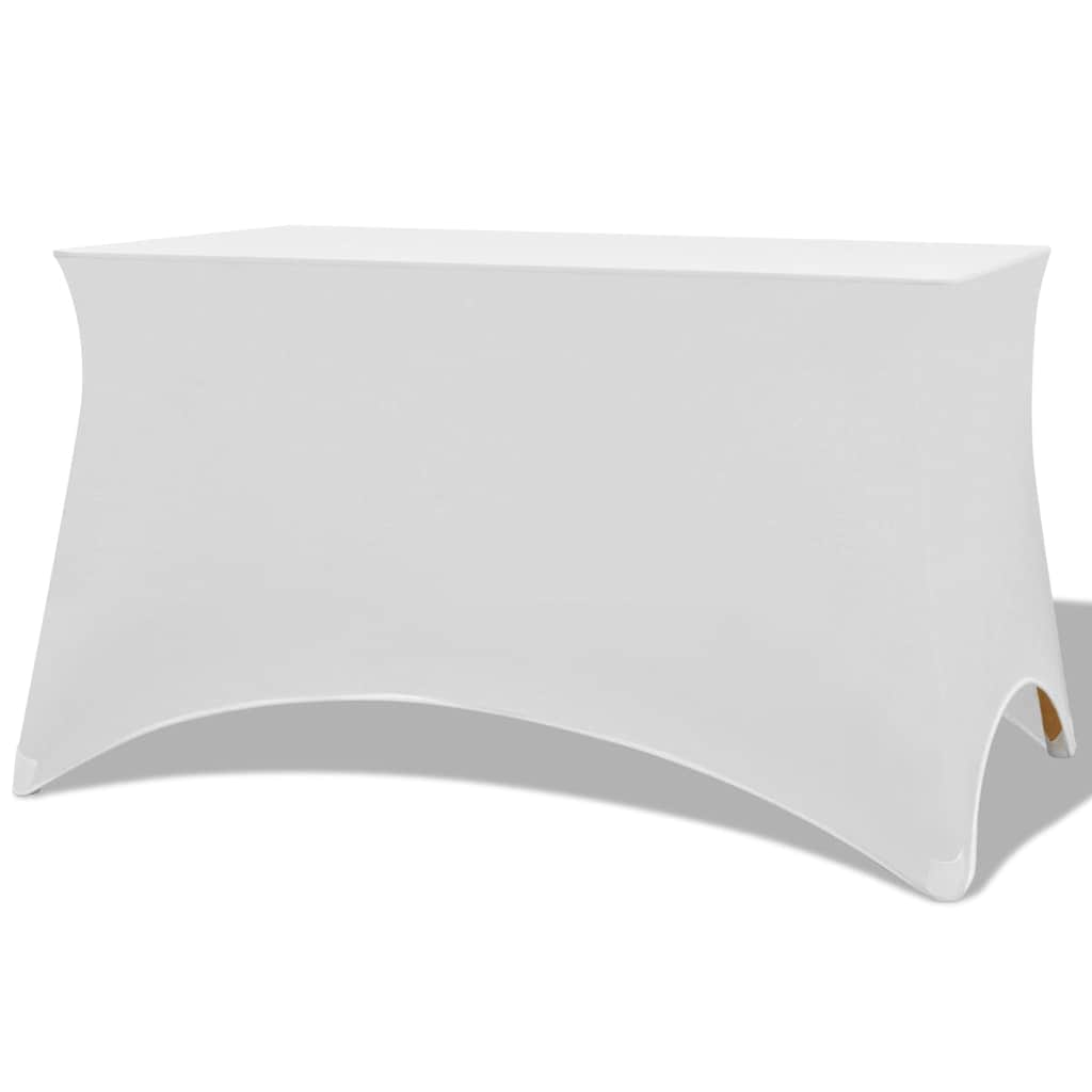 Vidaxl tafelhoes stretch wit 243x76x74 cm 2 st