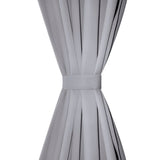 Vidaxl gordijnen met metalen ringen verduisterend 135x175 grijs 2 st - afbeelding 3