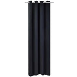 Vidaxl gordijn met metalen ringen verduisterend 270x245 zwart - afbeelding 1