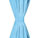 Vidaxl gordijnen met metalen ringen verduisterend 135x175 turquoise 2 st - afbeelding 3