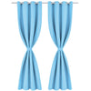 Vidaxl gordijn met metalen ringen verduisterend 270x245 turquoise