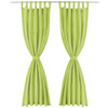 Vidaxl micro-satijnen gordijnen met lussen 140x245 cm groen 2 st
