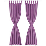 Vidaxl micro-satijnen gordijnen met lussen 140x175 cm lila 2 st - afbeelding 2