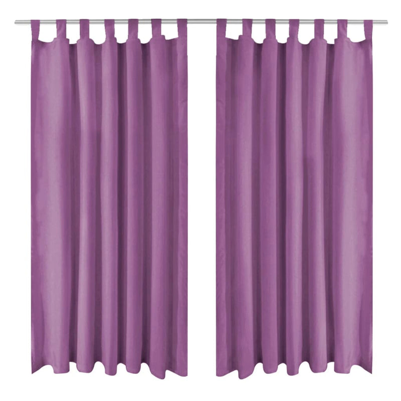 Vidaxl micro-satijnen gordijnen met lussen 140x245 cm lila 2 st