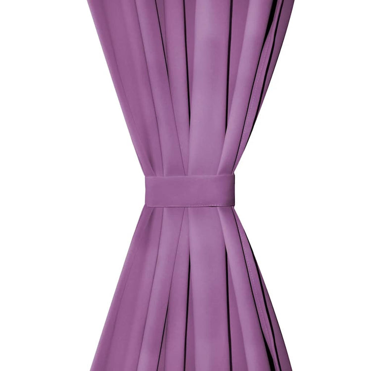 Vidaxl micro-satijnen gordijnen met lussen 140x245 cm lila 2 st
