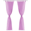 VidaXL Gordijnen voile 140x245 cm lila 2 st