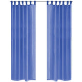 Vidaxl gordijnen voile 140x175 cm koningsblauw - afbeelding 1