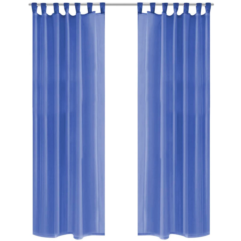 Vidaxl gordijnen voile 140x175 cm koningsblauw