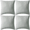 Vidaxl buitenkussens 45x45 cm gestreept grijs 4 st