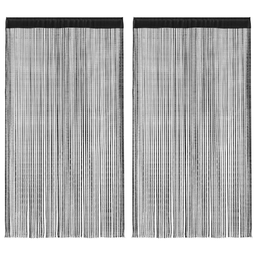 Vidaxl draadgordijnen 2 st 100x250 cm zwart