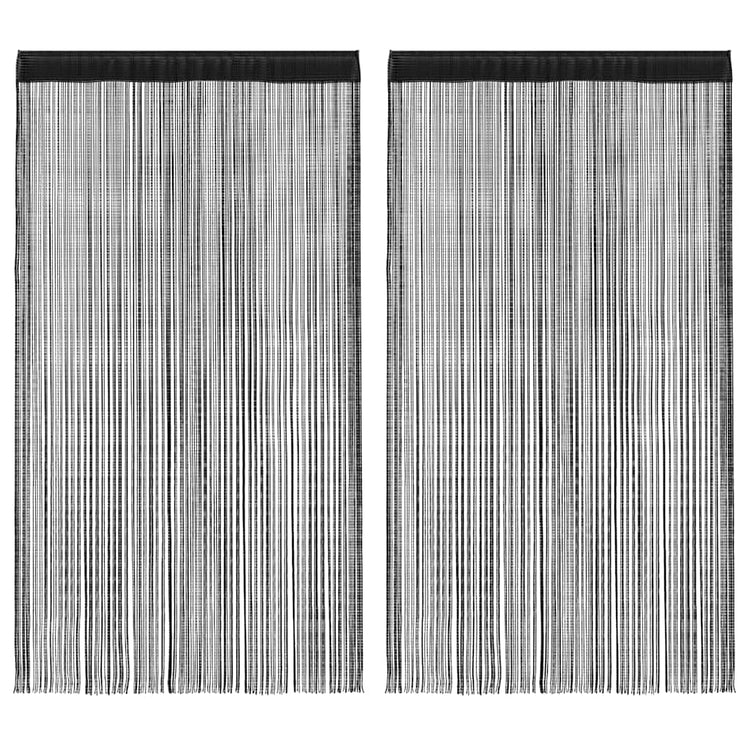 Vidaxl draadgordijnen 2 st 100x250 cm zwart