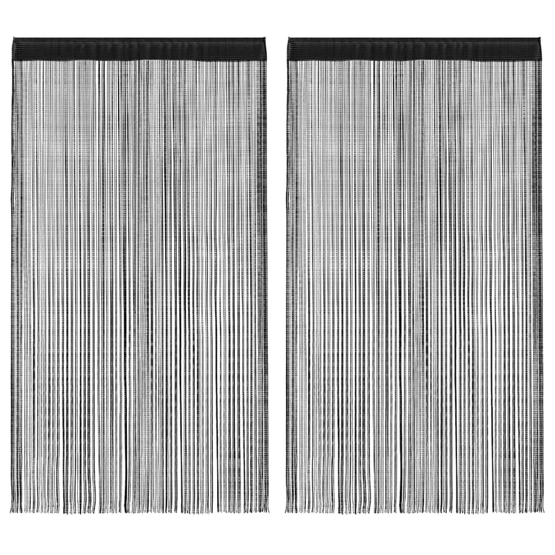 Vidaxl draadgordijnen 2 st 100x250 cm zwart