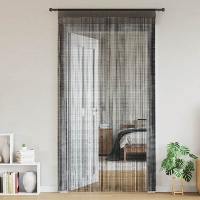Vidaxl draadgordijnen 2 st 100x250 cm zwart