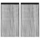 Vidaxl draadgordijnen 2 st 140x250 cm zwart
