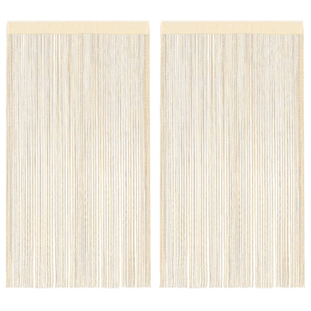 Vidaxl draadgordijnen 140x250 cm crème 2 st