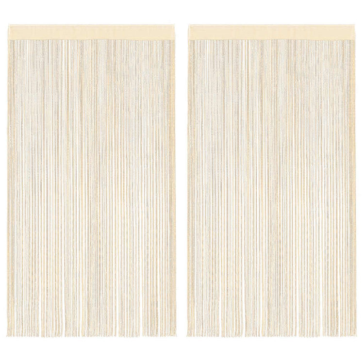 Vidaxl draadgordijnen 140x250 cm crème 2 st