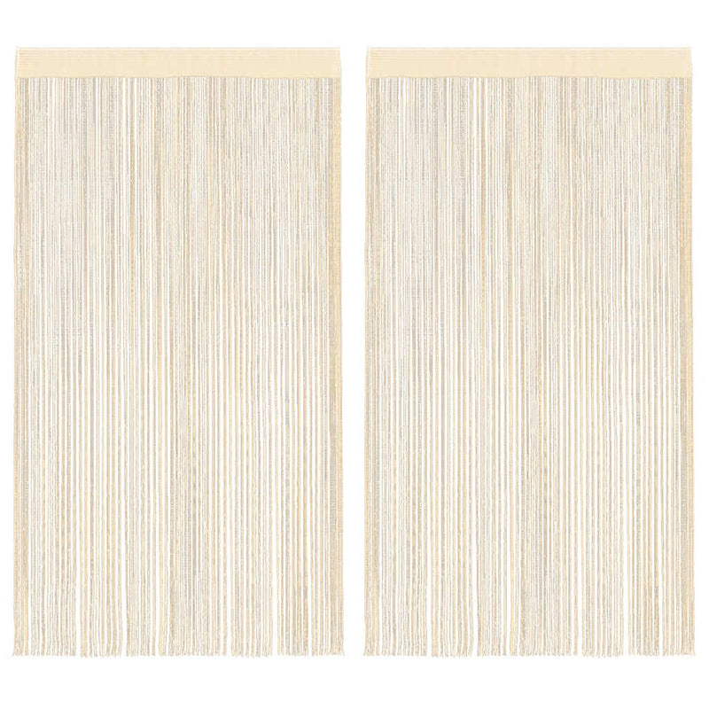 Vidaxl draadgordijnen 140x250 cm crème 2 st
