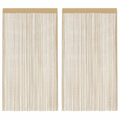Vidaxl draadgordijnen 100x250 cm beige 2 st