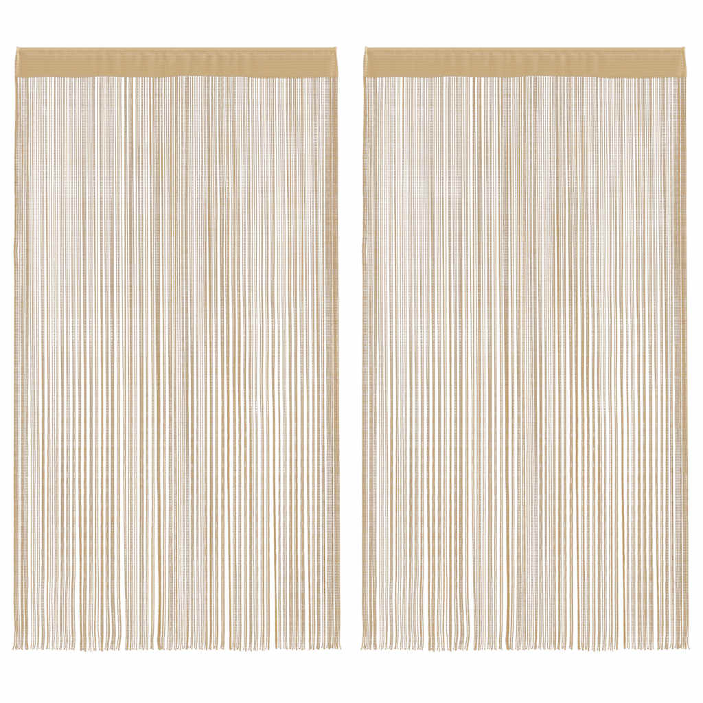 Vidaxl draadgordijnen 140x250 cm beige 2 st