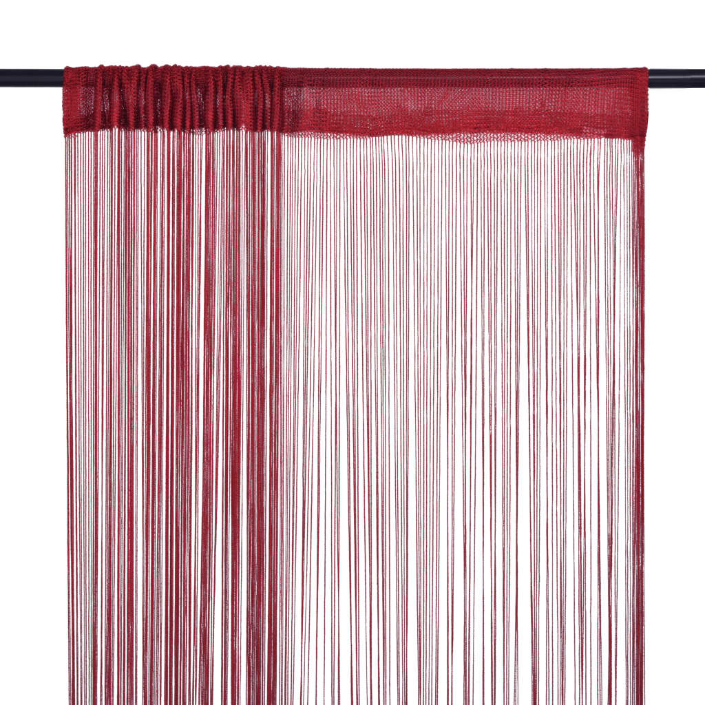 Vidaxl dradengordijnen 100x250 cm wijnrood 2 st