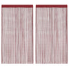 Vidaxl dradengordijnen 100x250 cm wijnrood 2 st
