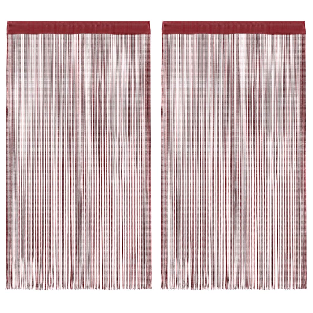 Vidaxl dradengordijnen 100x250 cm wijnrood 2 st