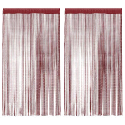 Vidaxl dradengordijnen 100x250 cm wijnrood 2 st