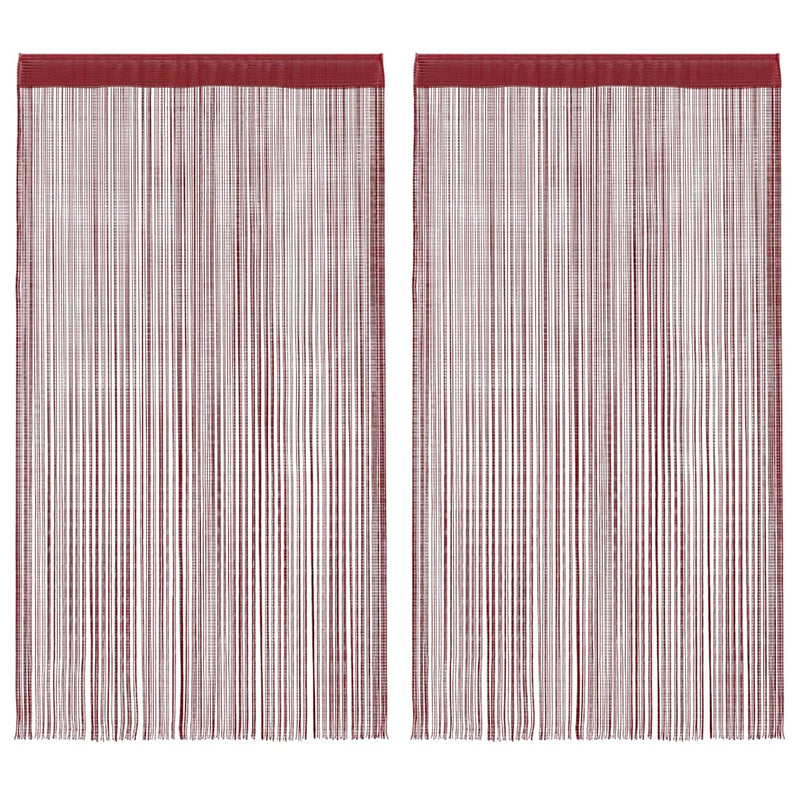 Vidaxl dradengordijnen 100x250 cm wijnrood 2 st