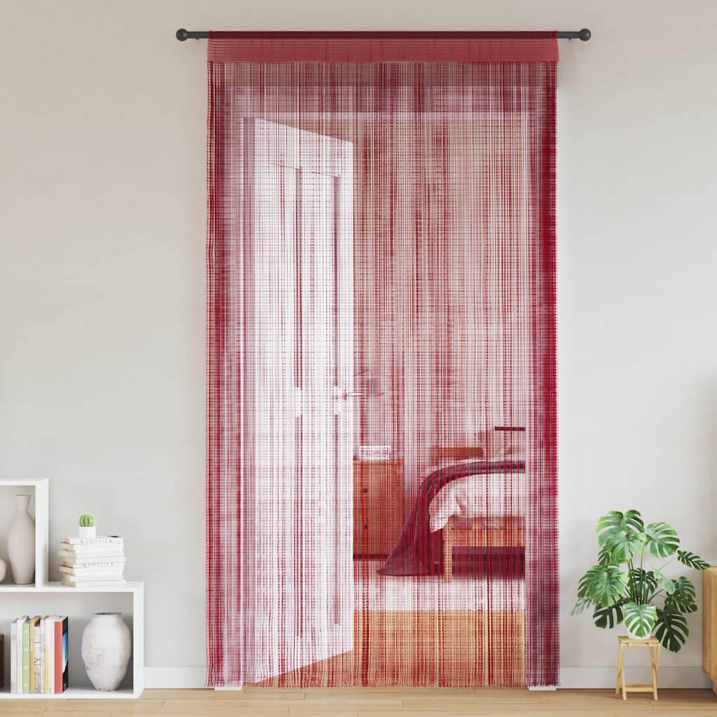 Vidaxl dradengordijnen 100x250 cm wijnrood 2 st