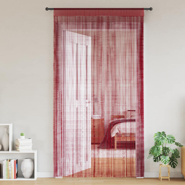Vidaxl dradengordijnen 100x250 cm wijnrood 2 st