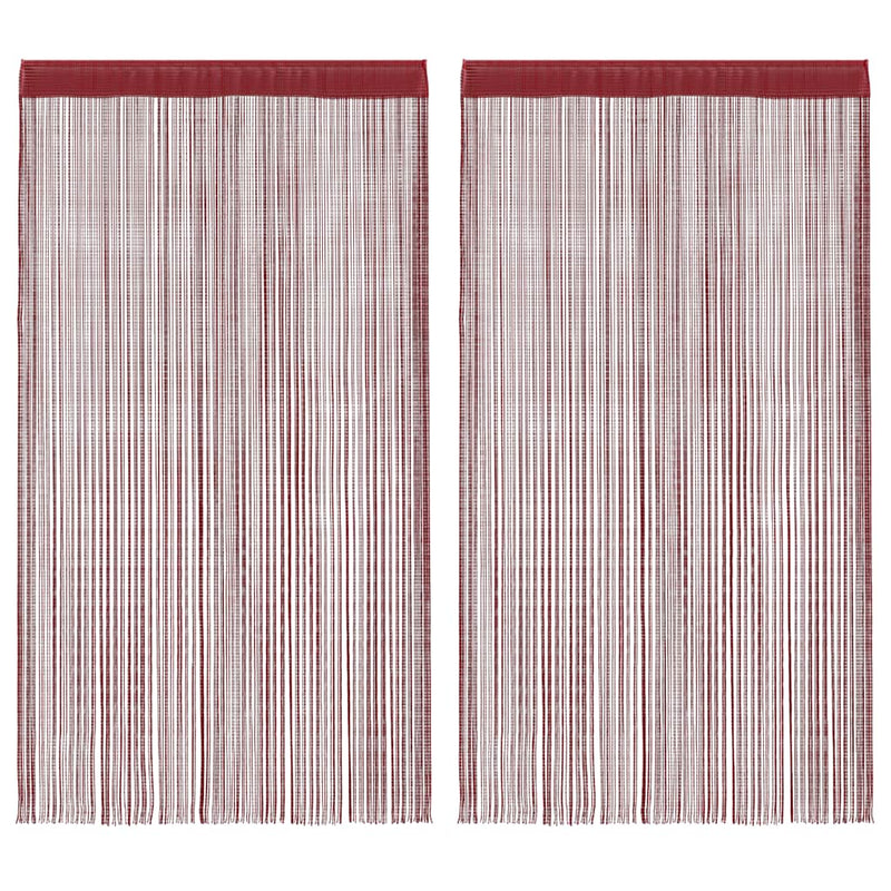 Vidaxl draadgordijnen 140x250 cm wijnrood 2 st