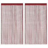 Vidaxl draadgordijnen 140x250 cm wijnrood 2 st - afbeelding 2