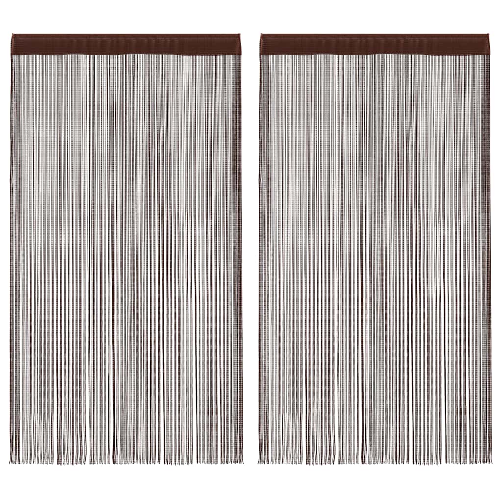 Vidaxl draadgordijnen 100x250 cm bruin 2 st
