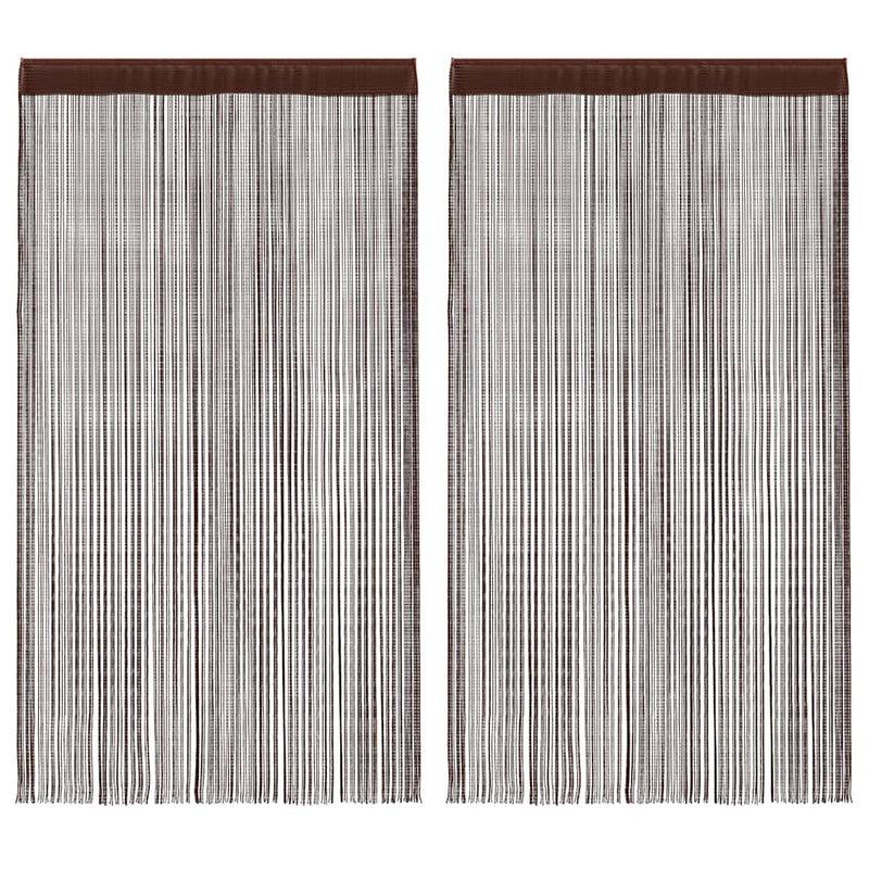 Vidaxl draadgordijnen 100x250 cm bruin 2 st
