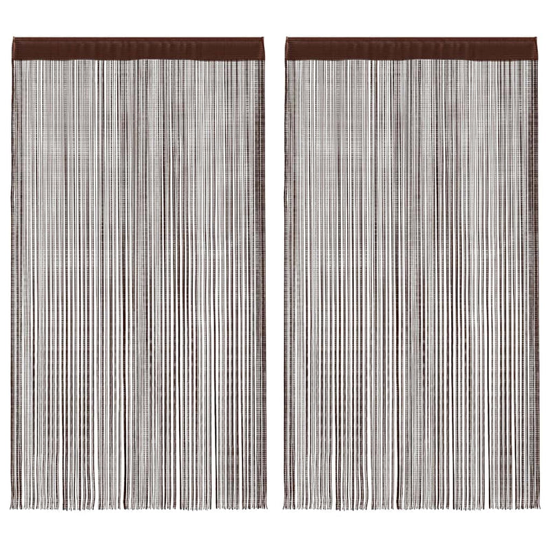 Vidaxl draadgordijnen 140x250 cm bruin 2 st