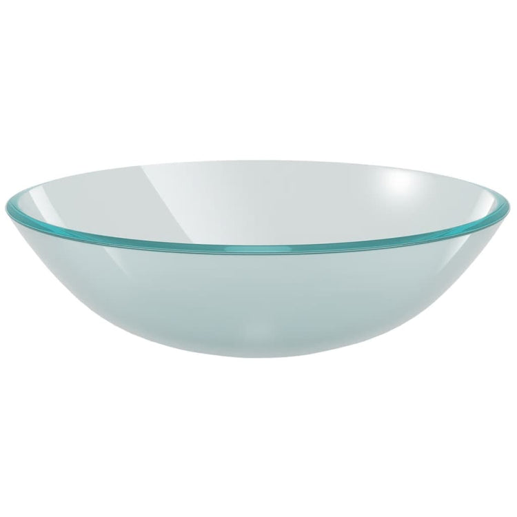 Vidaxl wasbak gehard glas 42 cm matglas