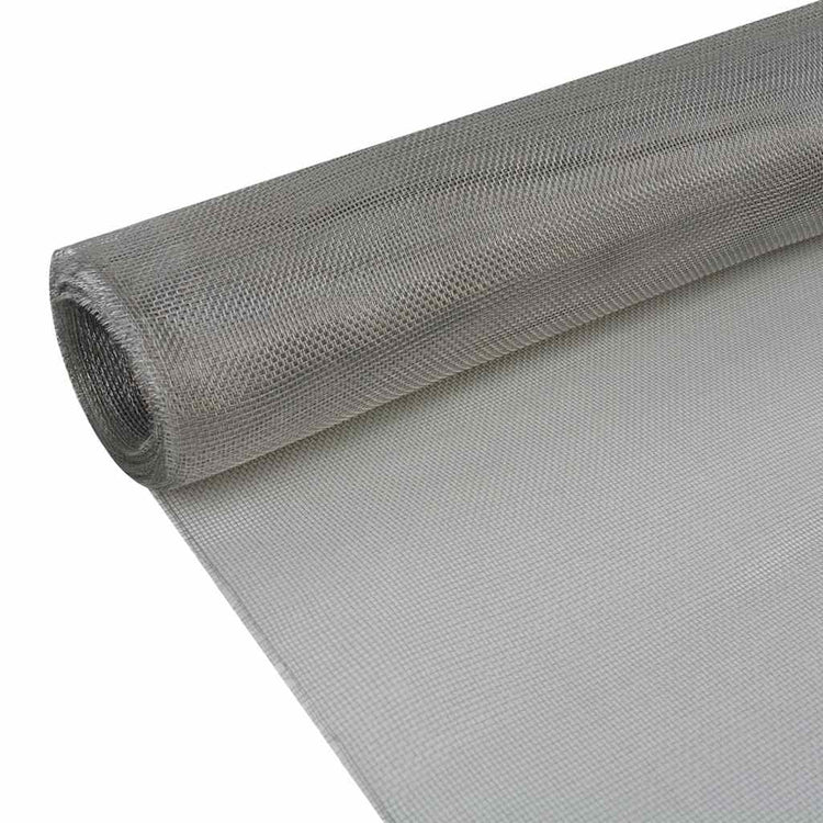 Vidaxl draadhekken 100 x 1000 cm roestvrij staal 304 zilver