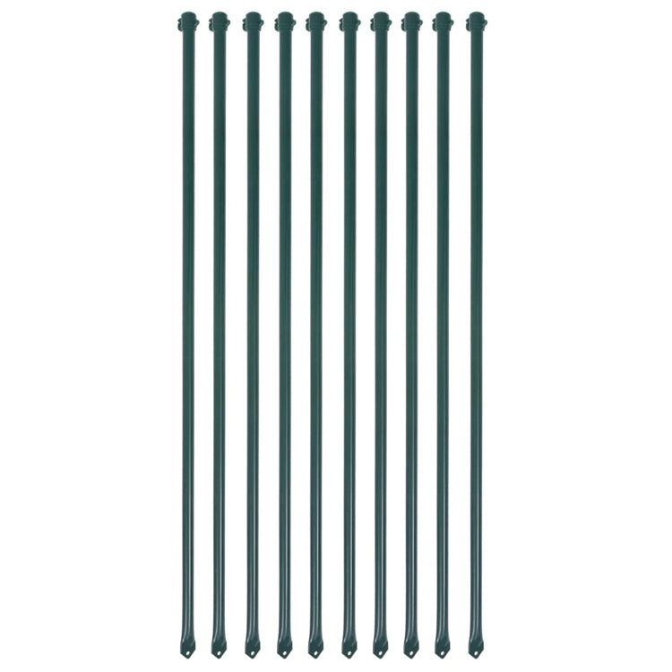 Vidaxl tuinpalen 1 m metaal groen 10 st