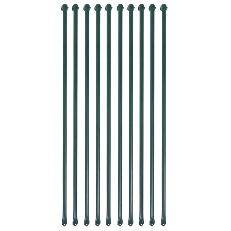 Vidaxl tuinpalen 1 m metaal groen 10 st