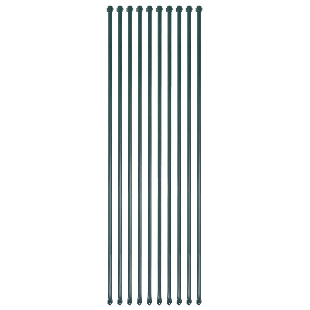Vidaxl tuinpalen 1,5 m metaal groen 10 st