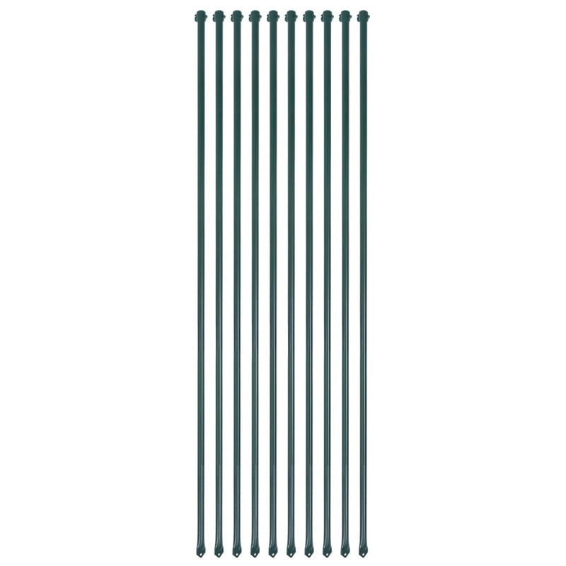 Vidaxl tuinpalen 1,5 m metaal groen 10 st