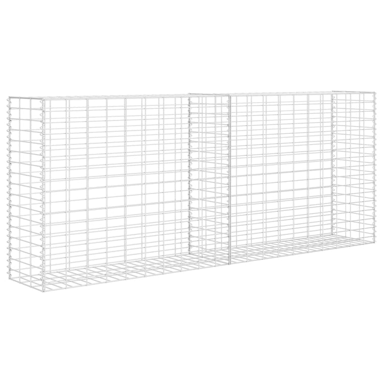 Vidaxl schanskorf 85x30x200 cm gegalvaniseerd staal