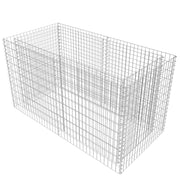Vidaxl gabion plantenbak verhoogd 180x90x100 cm staal zilverkleurig - afbeelding 2